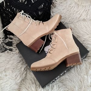 Sorel Cate Lace Waterproof Bootie, Sandy Tan 8